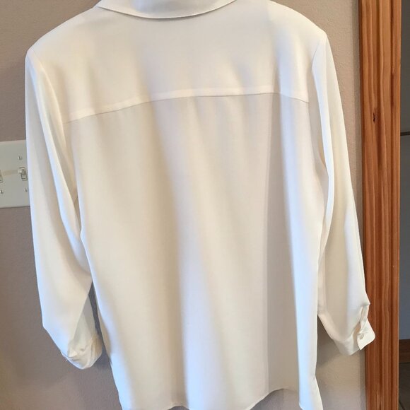 Da-Rue of California 70s Embroidered Tunic Top: Cream Geometric Blouse Size 10 - Picture 7 of 8